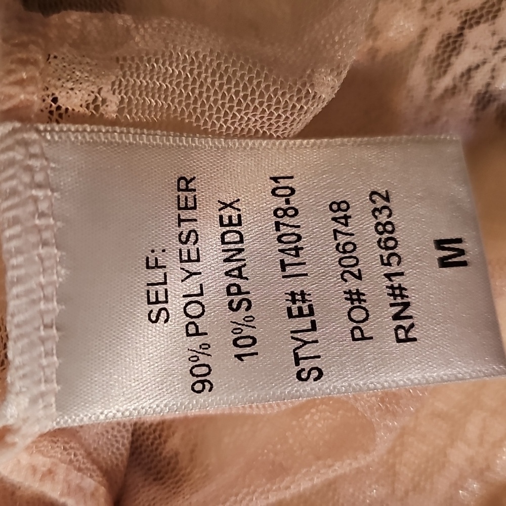 BiBi Women's Soft Pink Sheer Lace Blouse Size M - Picture 5 of 5